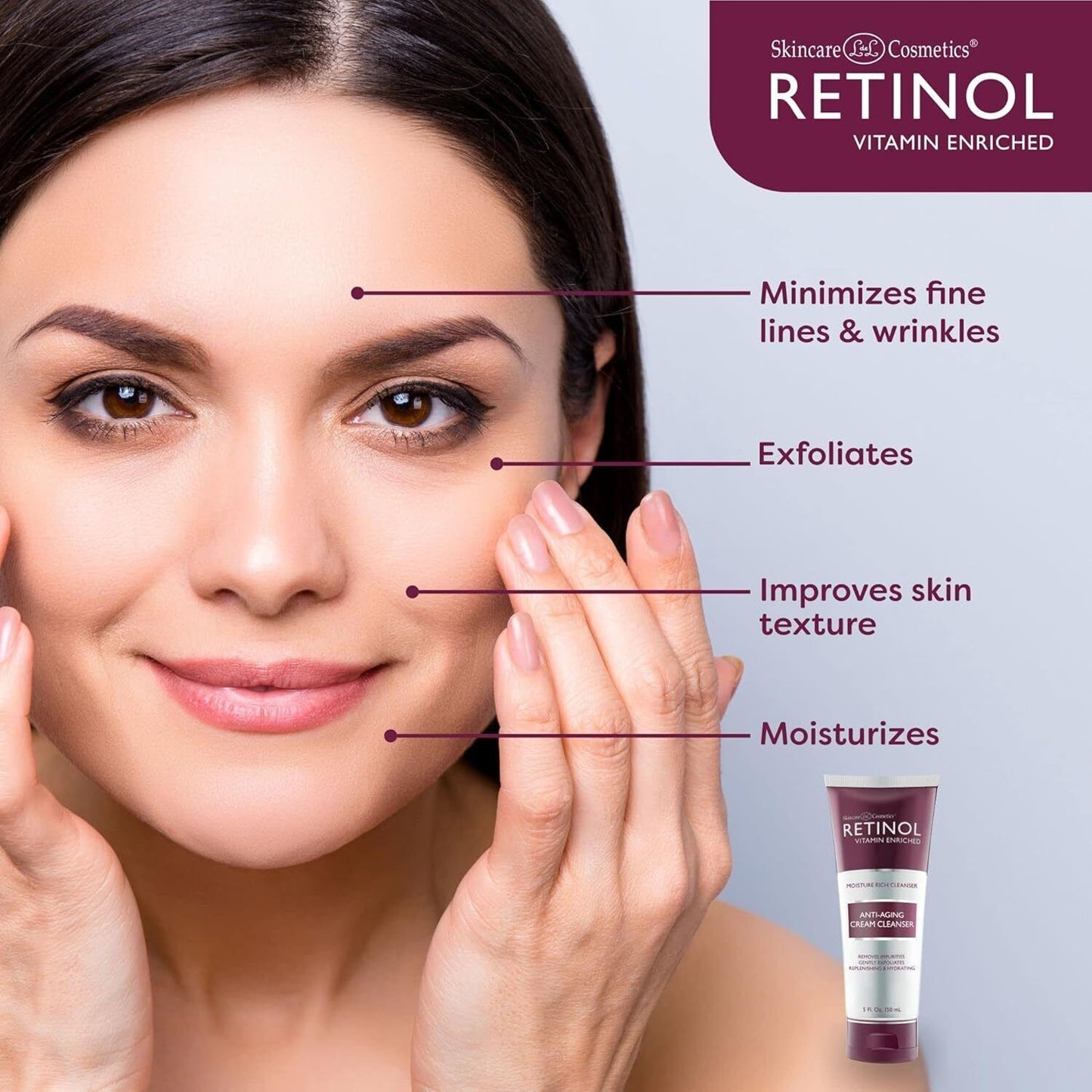 Retinol Moisture Rich Cleanser Anti Aging Cream Cleanser f Fl. oz