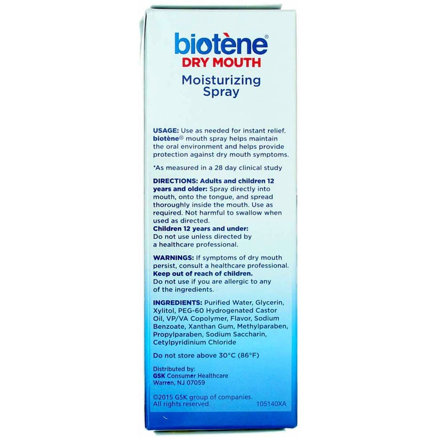 Biotene Gentle Mint Moisturizing Mouth Spray, Sugar-Free, for Dry Mouth and Fres