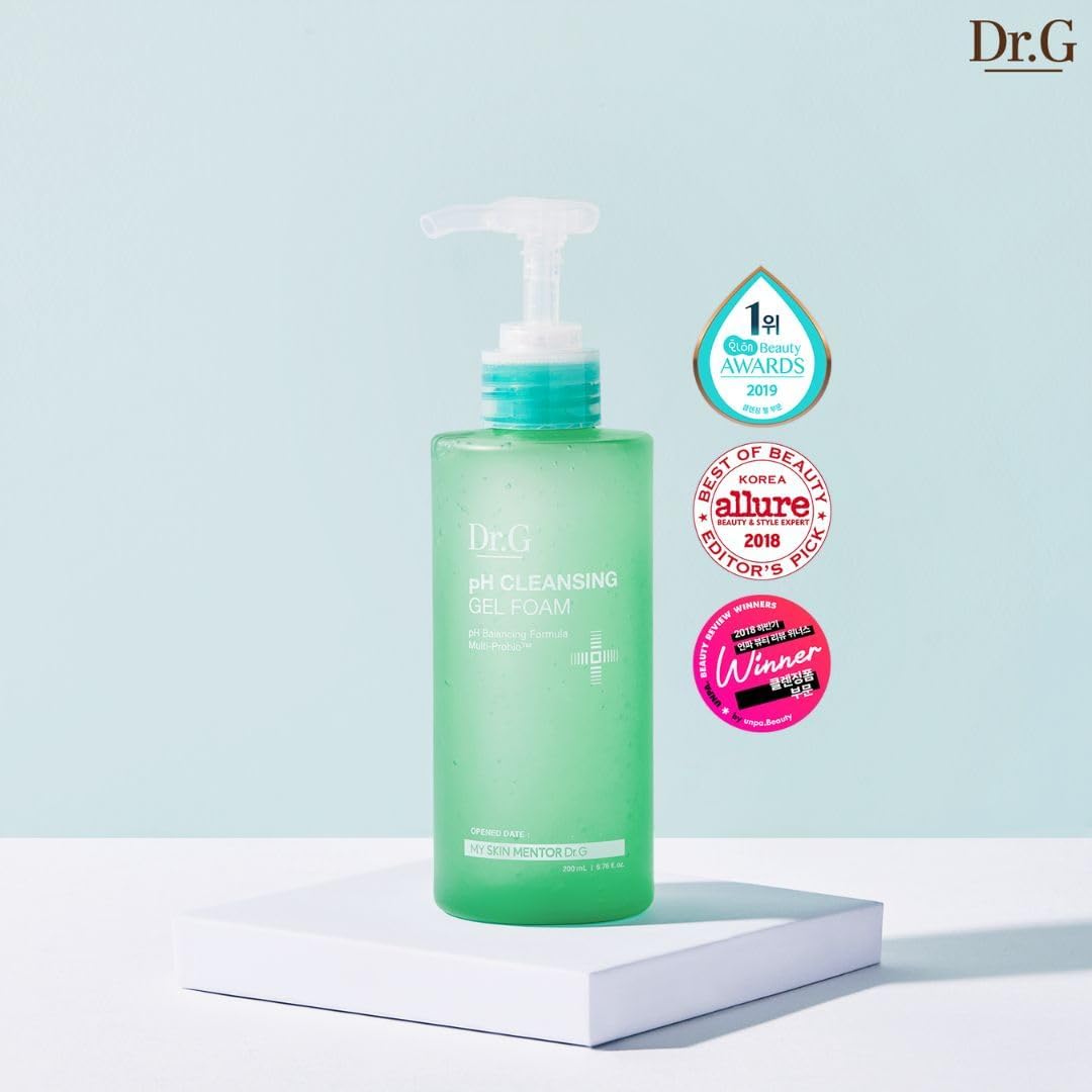 Dr.G pH Cleansing Gel Foam, 200ml - Gel Cleanser Face Wash, Korean Skin Care Coreano, K Beauty Skincare, Korean Beauty, Asian Skin Care Coreano