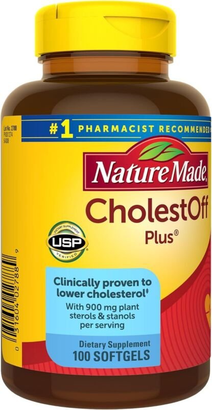 Nature Made Cholestoff Plus, Dietary Supplement for Heart Health Support, 100 Softgels