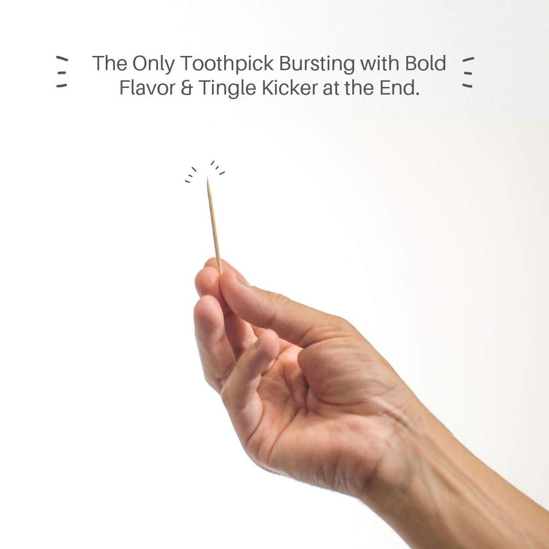 Craving Relief Toothpicks with Activating Tingle to Replace Cigarettes, Quit Smoking, Vaping, Keeps Mouth Clean & Fresh, Perfect for Smokers & Non-Smokers (Cinnamon, 1 Pack)