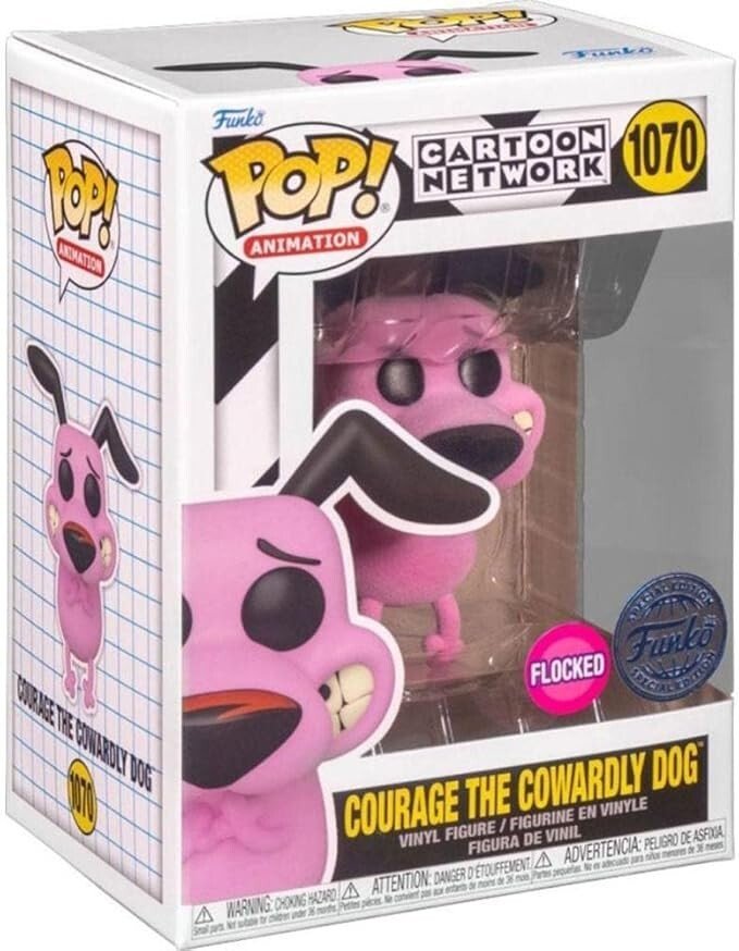 Pop! Courage The Cowardly Dog 1070 - Courage The Cowardly Dog Flocked