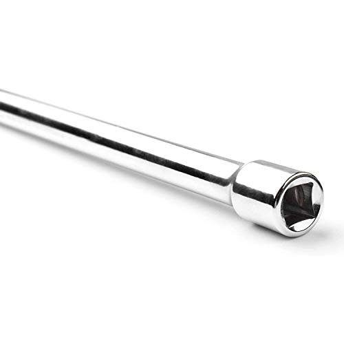 URREA Socket Wrench Extension - 3/8" Drive 18-Inch Ratchet Extender with Drop Forged Construction & Nickel-Chrome Finish - 5263