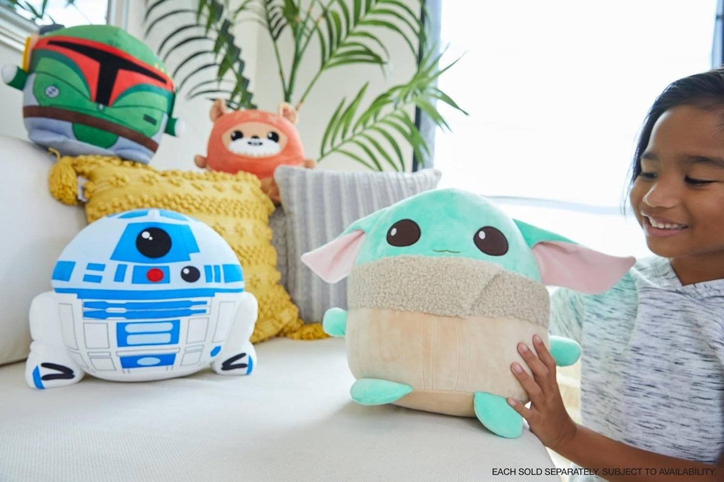 Squishmallows Star Wars Grogu The Mandalorian Baby Yoda Plush Pillow Doll 10" in