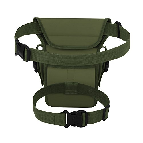 East West U.S.A RT519 Tactical Thigh Pack Waist Belt Drop Leg Utility Bag, Olive, 11.75"