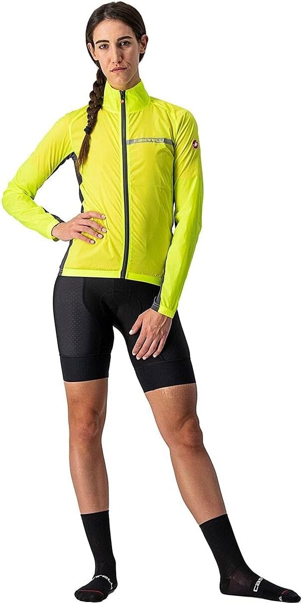 CASTELLI Squadra Stretch Jacket - Women's, Yellow Fluo/Dark Gray, XS