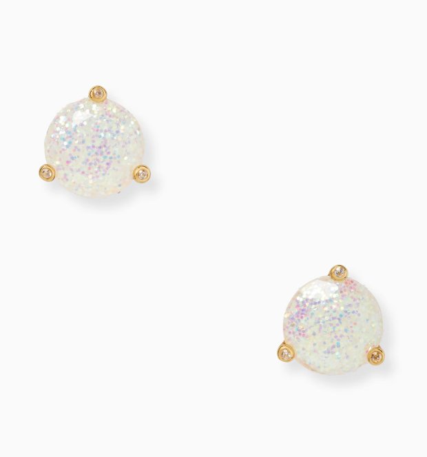 Kate Spade New York Rise And Shine Stud Earrings Opal Glitter AUTHENTIC, NEW!