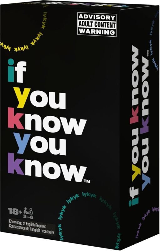 , If You Know You Know IYKYK Card Game, Adult Party Game for Bachelorette Partie