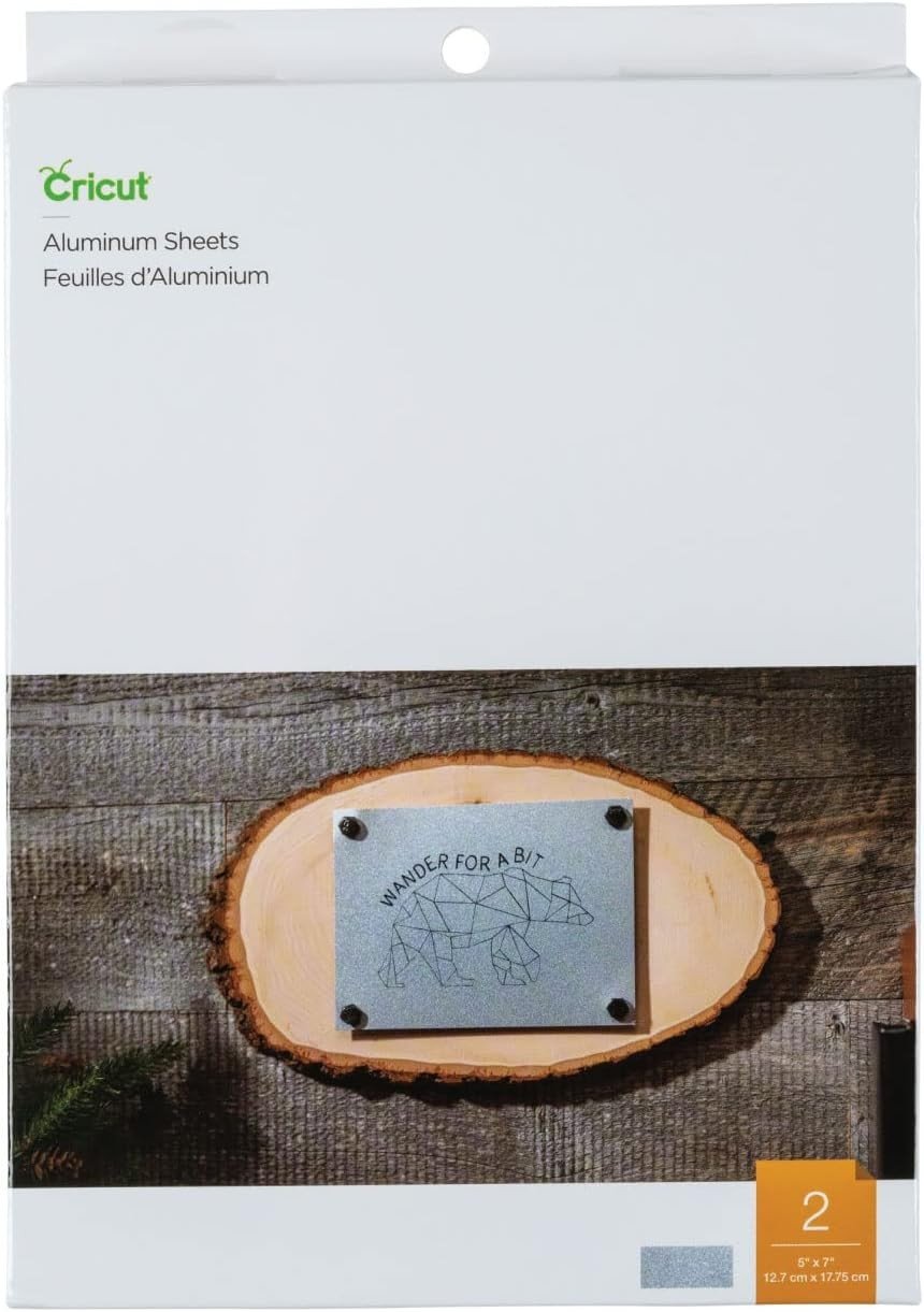 Cricut ALUMINUM SHEETS 5" x 7" (2pk) 2007460 - For use with the Cricut Maker
