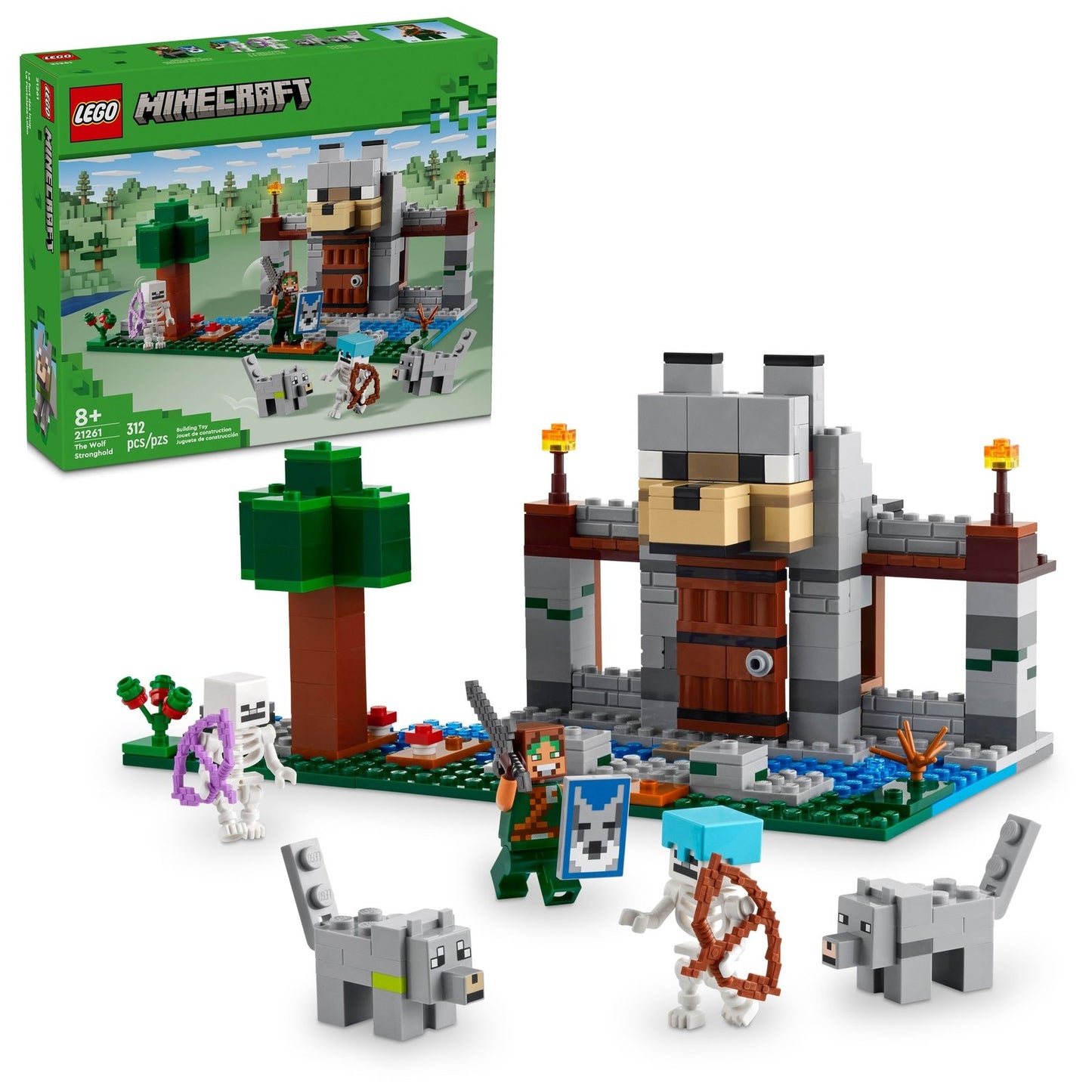LEGO 21261 Minecraft The Wolf Stronghold Fortress Playset