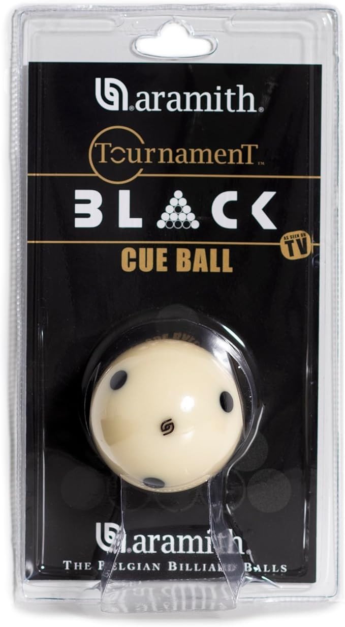 Aramith 2 1/4" Tournament Black Billiard Pool Cue Ball - 6 Dots