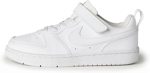 Nike Court Borough Sneaker, White/White/White, 2 US Unisex Little Kid