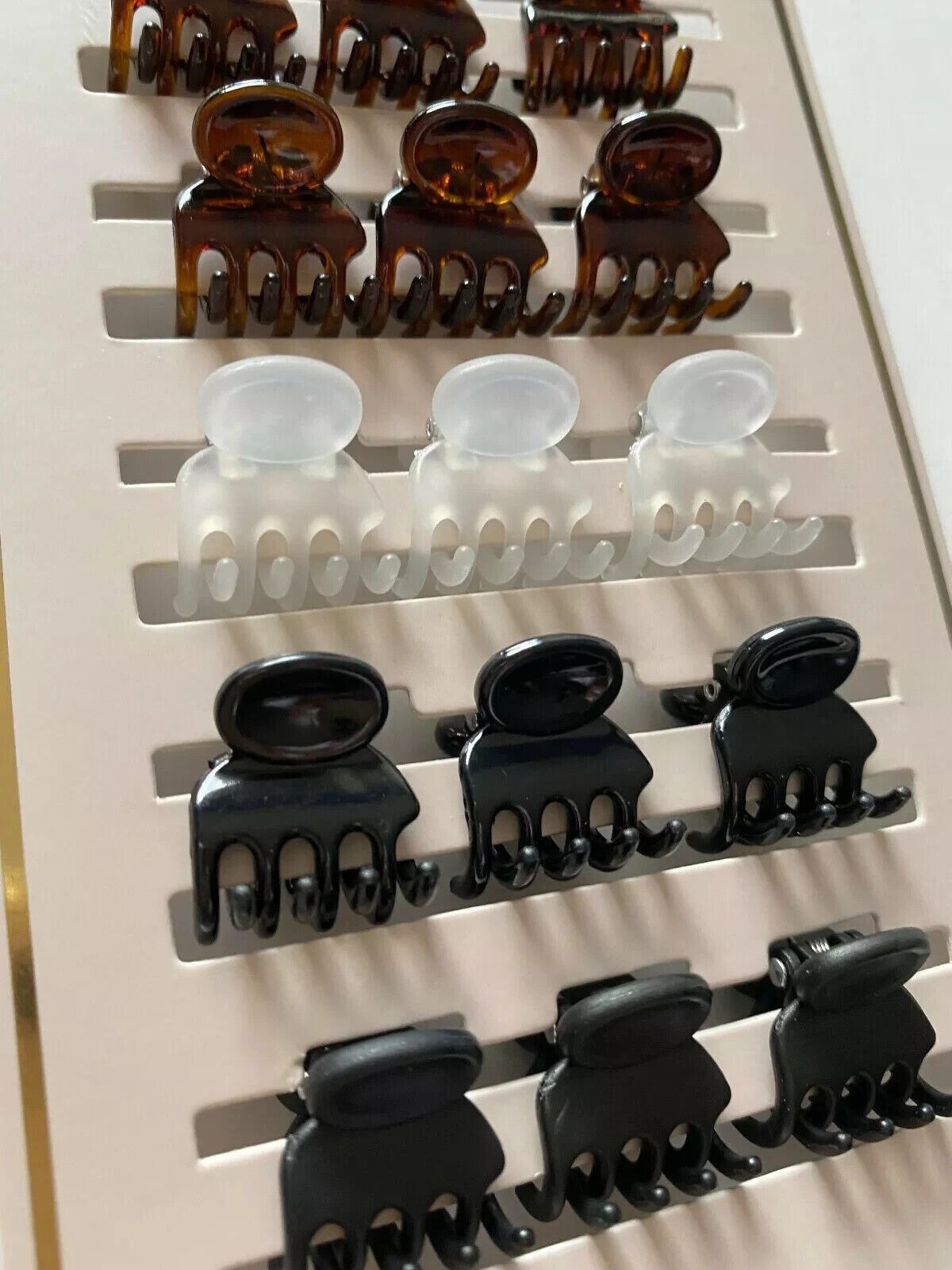Scunci Elevated Basics Mini Jaw Clips Neutral Colors 15/Card QTY 3 Cards