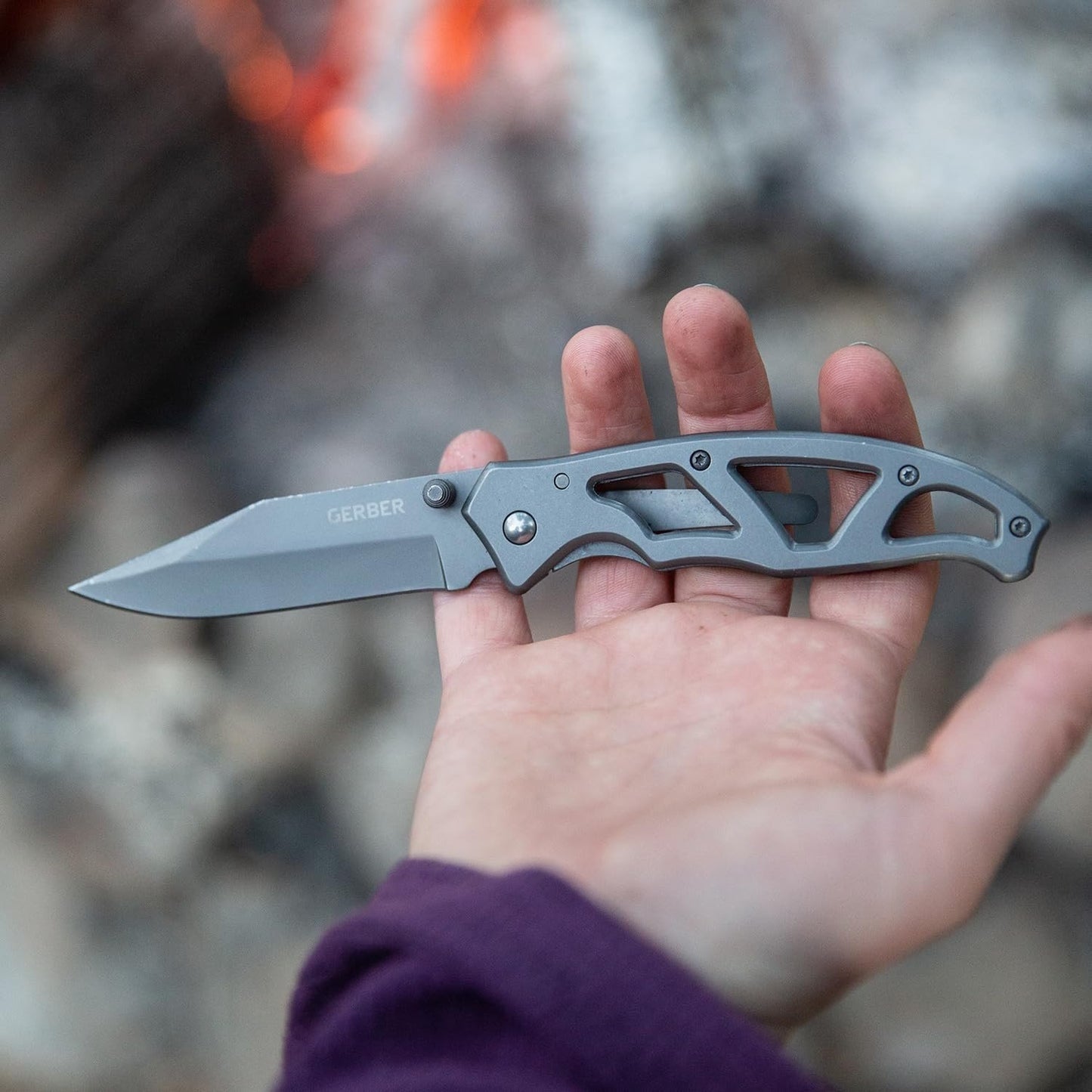 Gerber Gear Paraframe EDC Folding Pocket Knife with Safety Lock for Everyday