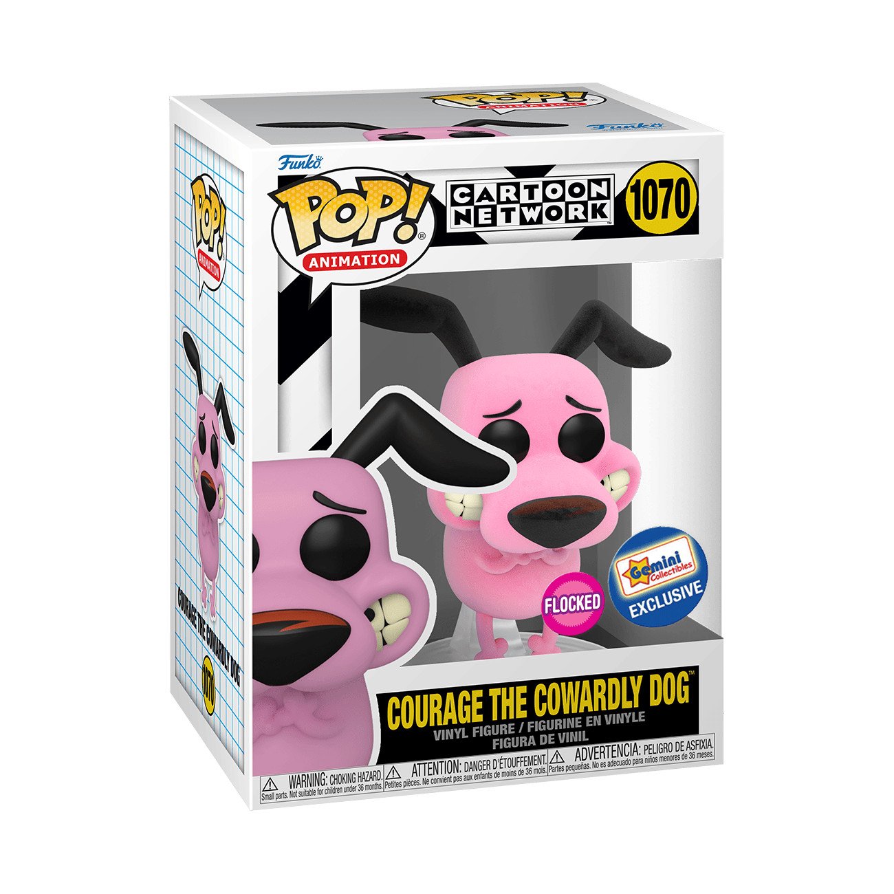 Pop! Courage The Cowardly Dog 1070 - Courage The Cowardly Dog Flocked