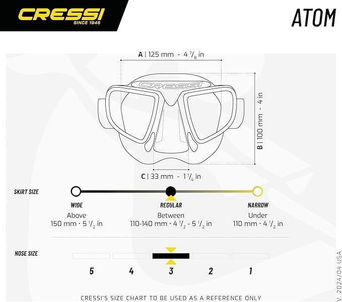 Cressi Atom Frameless Freediving Mask