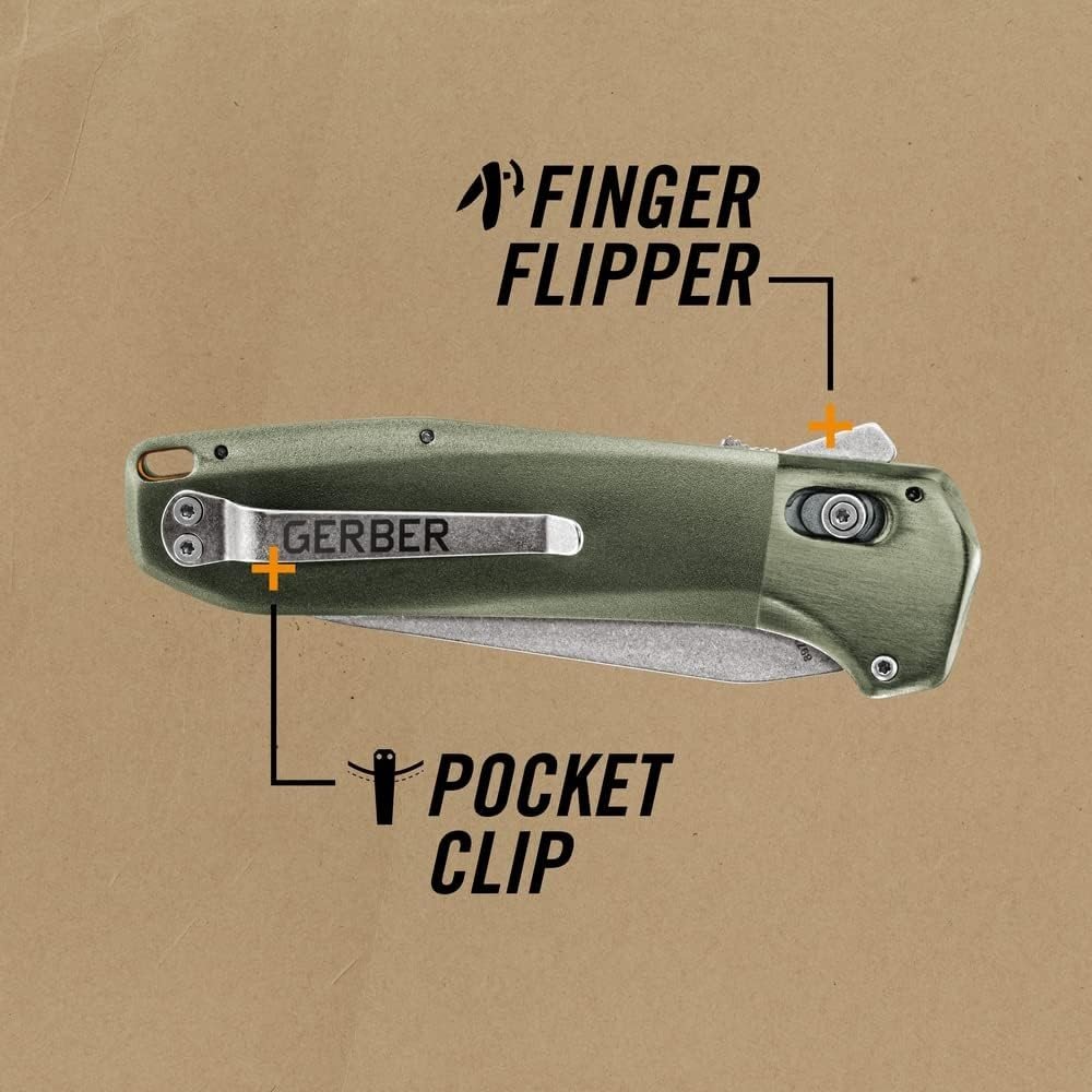 Gerber Gear Highbrow Folding Pocket Knife with 2.8" Blade Assisted Opening Fold