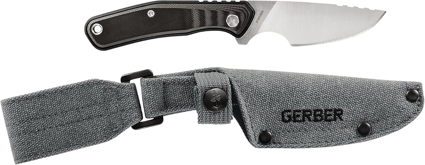 Gerber Gear Downwind Caper - Fixed Blade Knife with Sheath for Hunting Gear - Bl