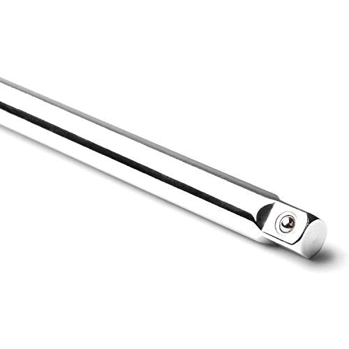 URREA Socket Wrench Extension - 3/8" Drive 18-Inch Ratchet Extender with Drop Forged Construction & Nickel-Chrome Finish - 5263