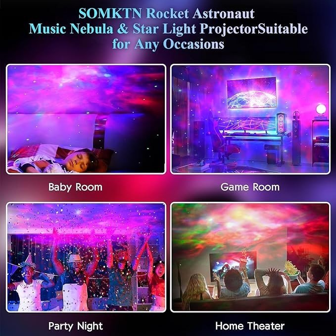 Astronaut Galaxy Projector, Rocket Star Nebula Projector