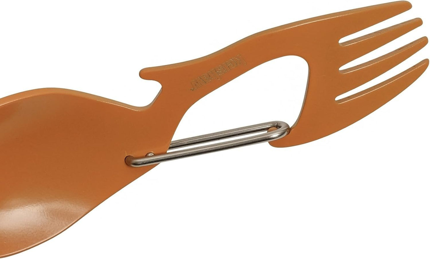 Ration Multi Tool Spork, Stainless Steel Spoon, Fork, Carabiner and Bottle Opene by Kershaw