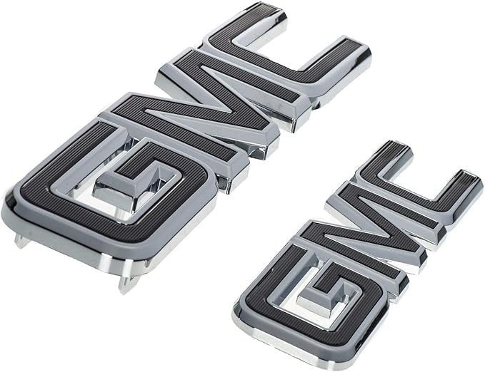 GM 84395038 Front and Rear Black Emblem Package GMC Sierra