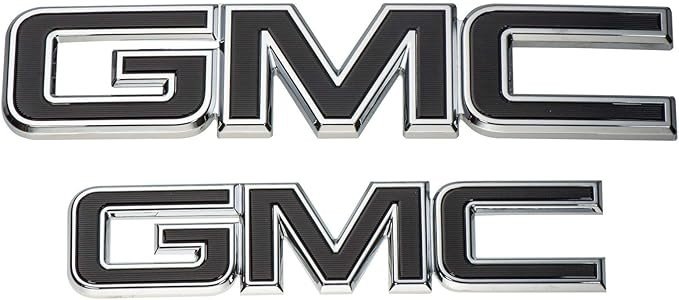 GM 84395038 Front and Rear Black Emblem Package GMC Sierra