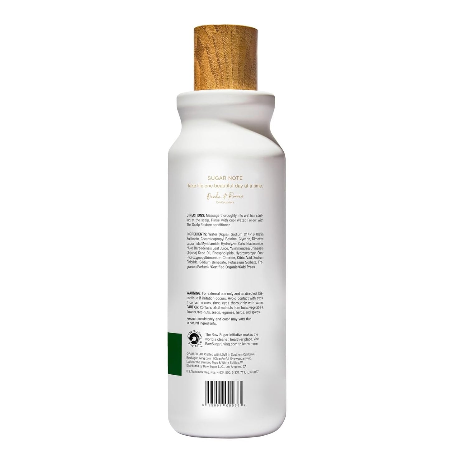 Raw Sugar Scalp Restore Shampoo, Jojoba + Aloe + Niacinamide 18 Fl Oz