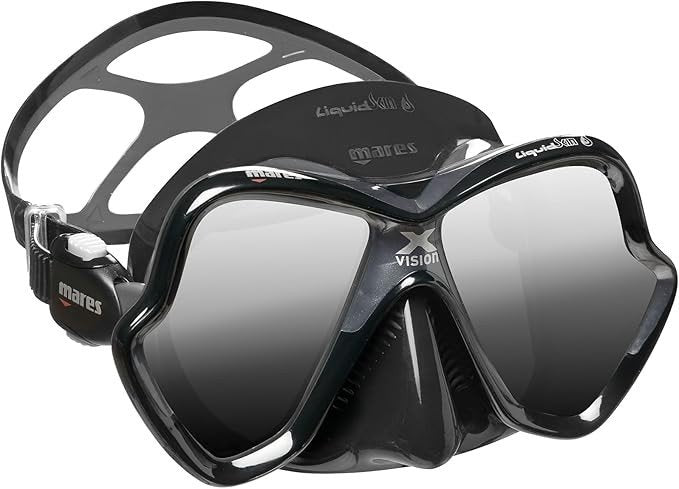 Mares X-Vision Ultra Liquidskin Scuba Diving Snorkeling Mask Silver Lens
