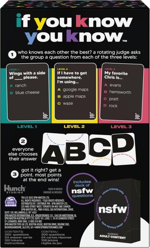 , If You Know You Know IYKYK Card Game, Adult Party Game for Bachelorette Partie