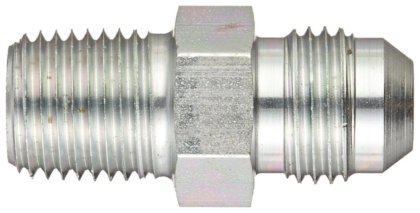 Carbon Steel SAE 37-Degree (JIC) Flare-Twin Fitting, Adapter, 1/4" NPT M