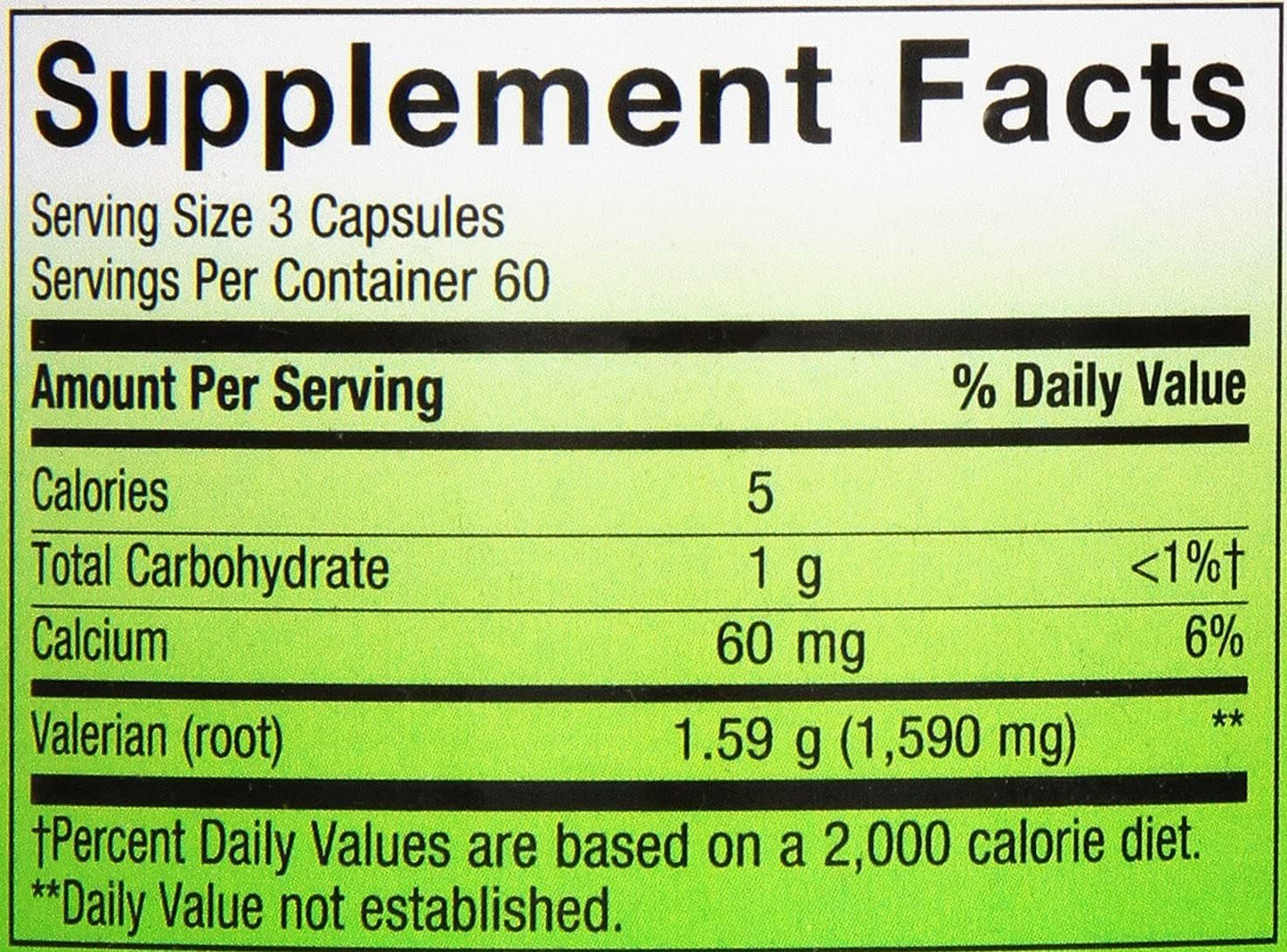 Nature's Way Valerian Root Traditional Sleep Aid 180 Vegan Capsules 1590 mg 2pk