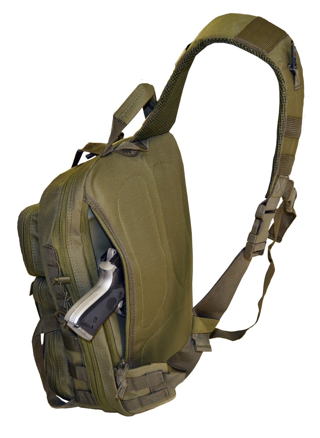 EXPLORER B7-OD Concealed Carry Sling Backpack, OD