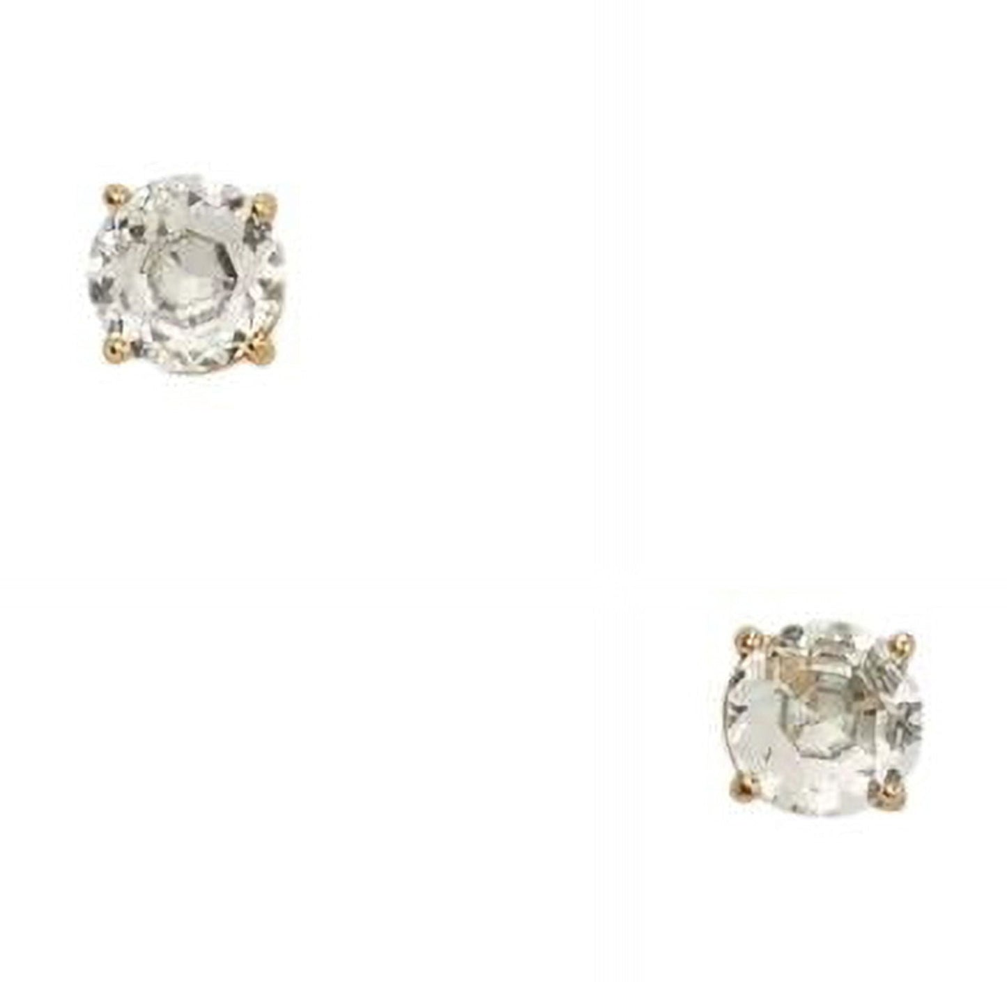 Kate Spade New York Earrings Crystal Gumdrop Studs Clear Gold Womens Jewelry Gift Classy