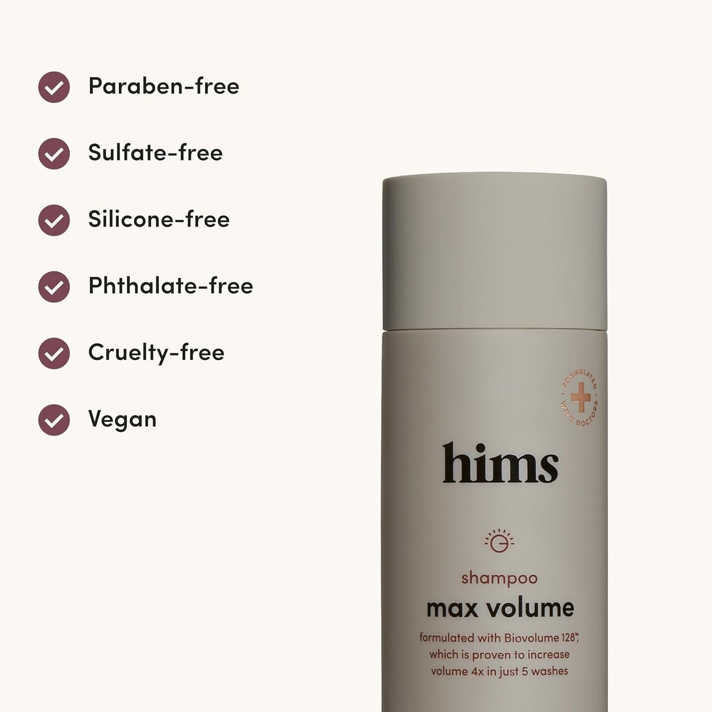 HIMS Max Volume Shampoo - Volumizing Natural Shampoo for Men with Biotin