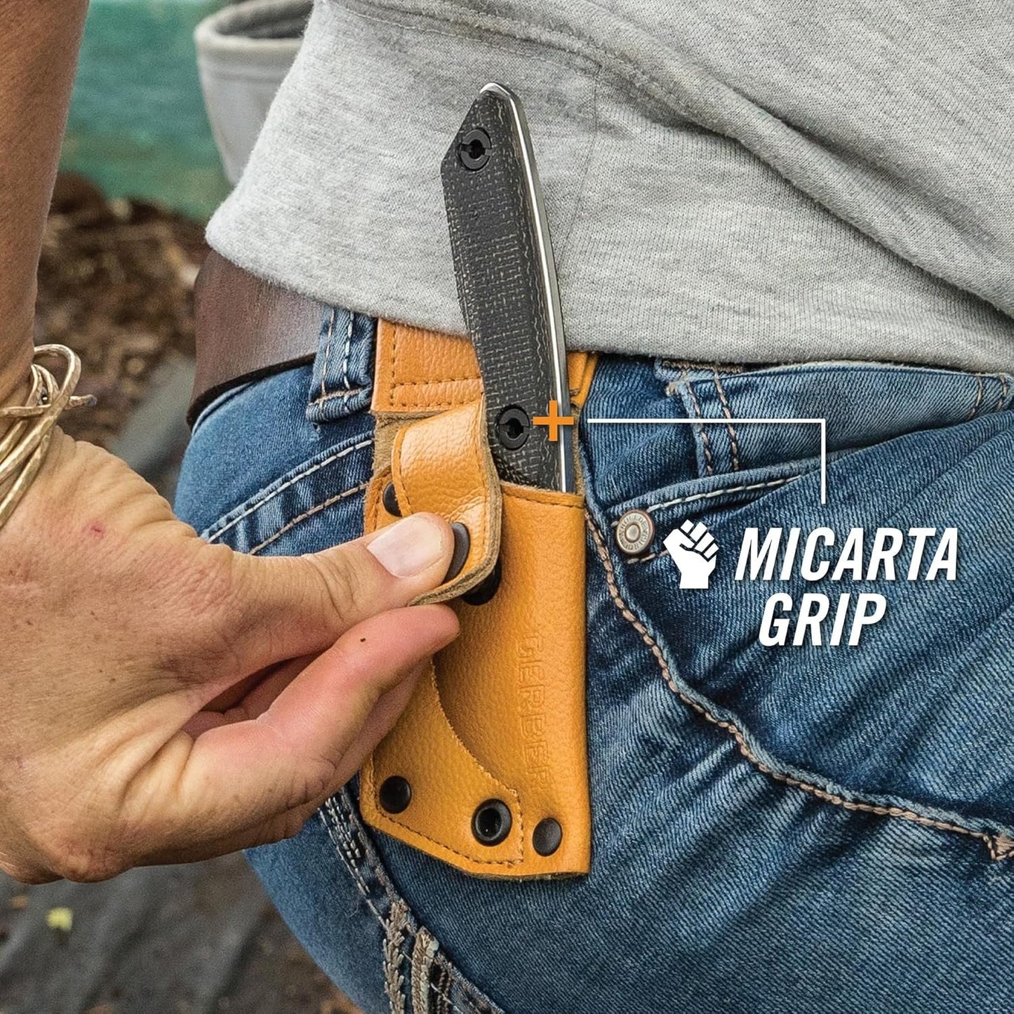 Gear Stowe Pocket Knife and Sheath - 2.5" Fixed Blade - EDC Gear and Equipment
