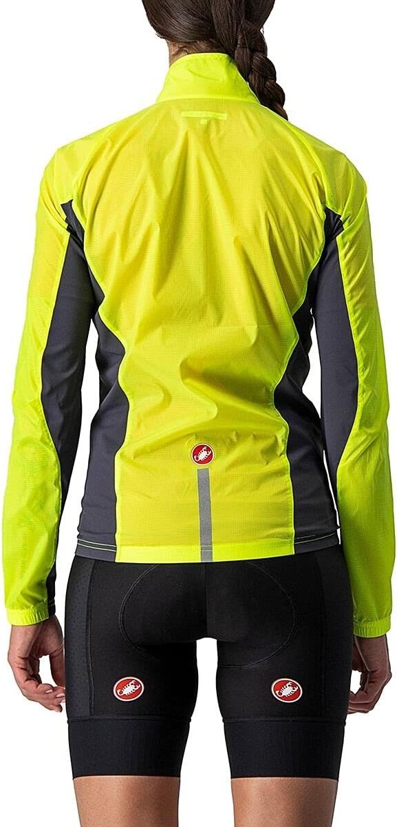 CASTELLI Squadra Stretch Jacket - Women's, Yellow Fluo/Dark Gray, XS
