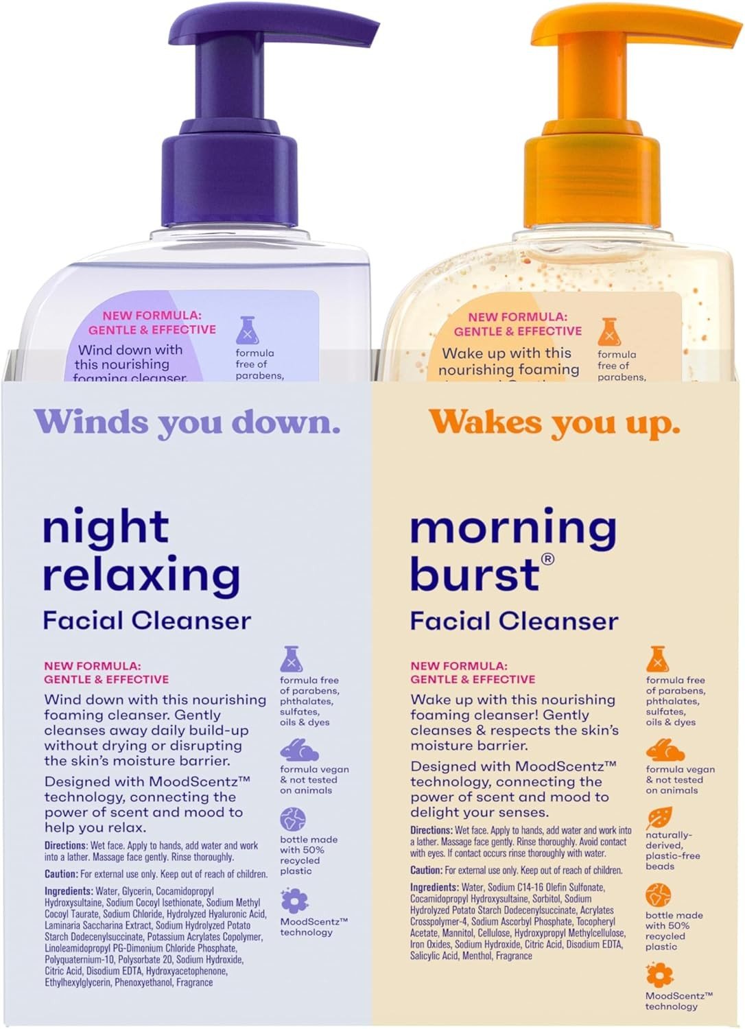 Clean & Cleasr Oil-Free Facial Cleansers with Citrus Scent Morning & Night