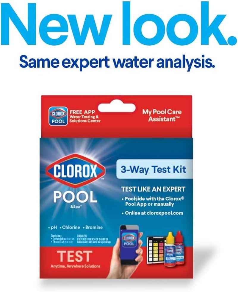 Clorox® Pool&Spa™ Swimming Pool 3-Way Water Test Kit, Accurately Measures Bromin