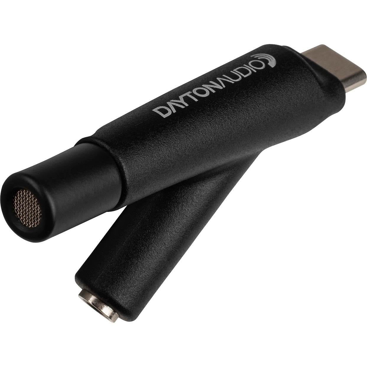 Dayton Audio iMM-6C Calibrated Measurement USB-C Microphone for iPhone, iPad Tablet and Android - Black