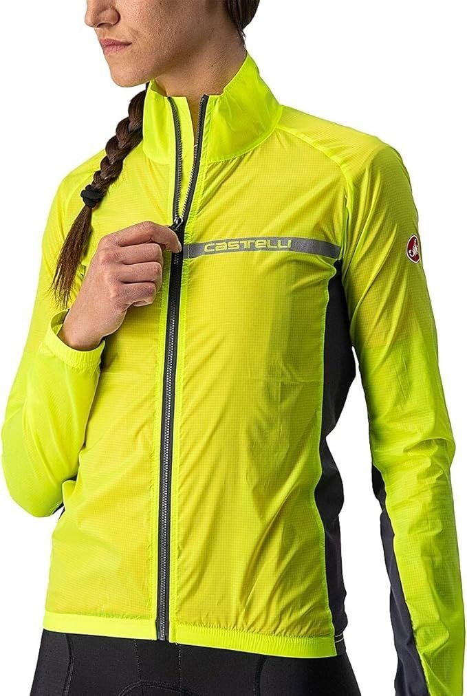 CASTELLI Squadra Stretch Jacket - Women's, Yellow Fluo/Dark Gray, XS