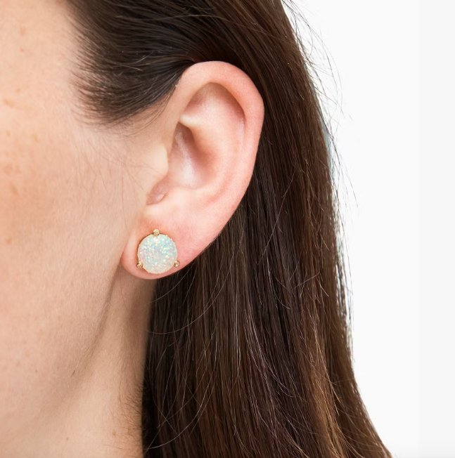 Kate Spade New York Rise And Shine Stud Earrings Opal Glitter AUTHENTIC, NEW!