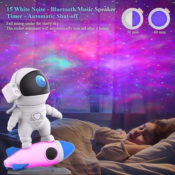 Astronaut Galaxy Projector, Rocket Star Nebula Projector