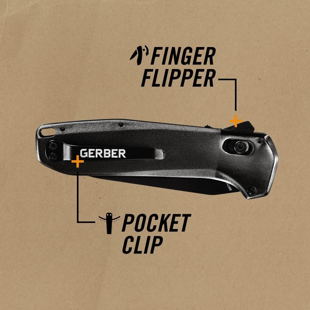 Gerber Gear Highbrow Folding Pocket Knife with 2.8" Blade, Assisted Opening Fold
