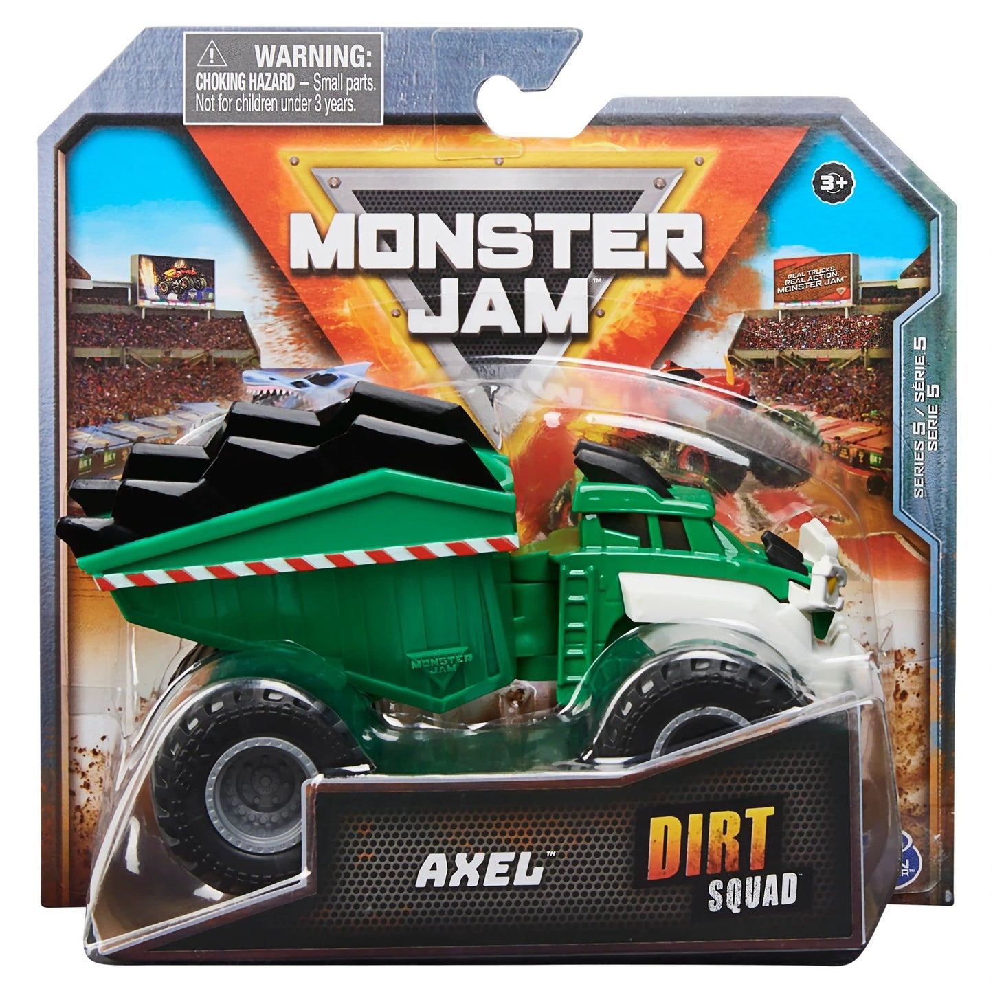 Monster Jam Dirt Squad 2022 Axel The Dump Truck (Green) 1:64 Scale Diecast