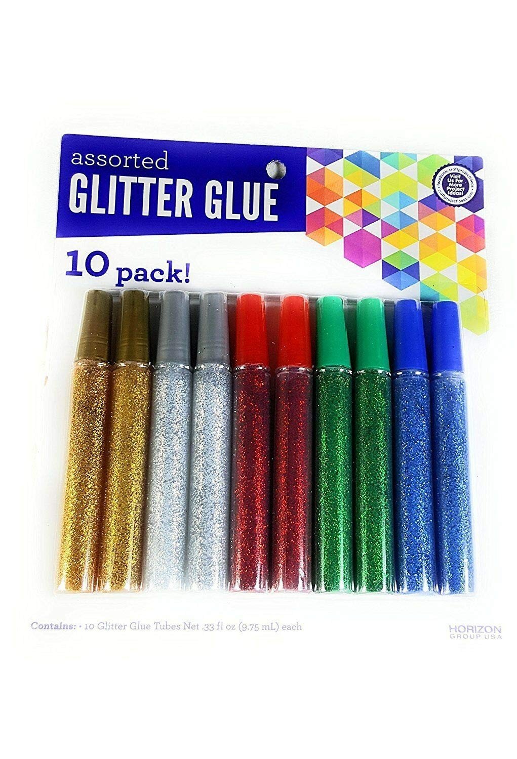 Assorted Glitter Glue Sticks, 10 Pack