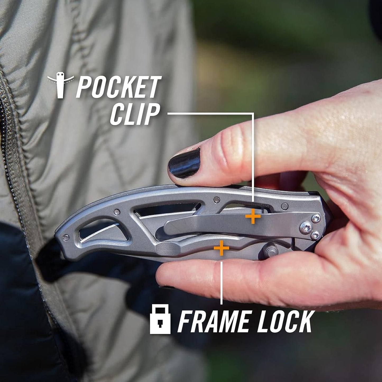 Gerber Gear Paraframe EDC Folding Pocket Knife with Safety Lock for Everyday