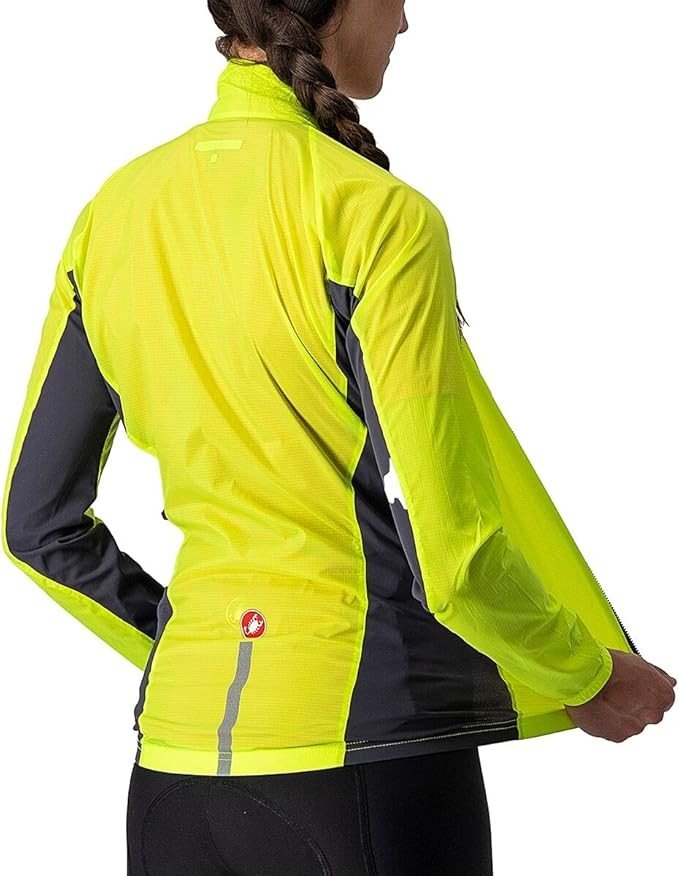 CASTELLI Squadra Stretch Jacket - Women's, Yellow Fluo/Dark Gray, XS