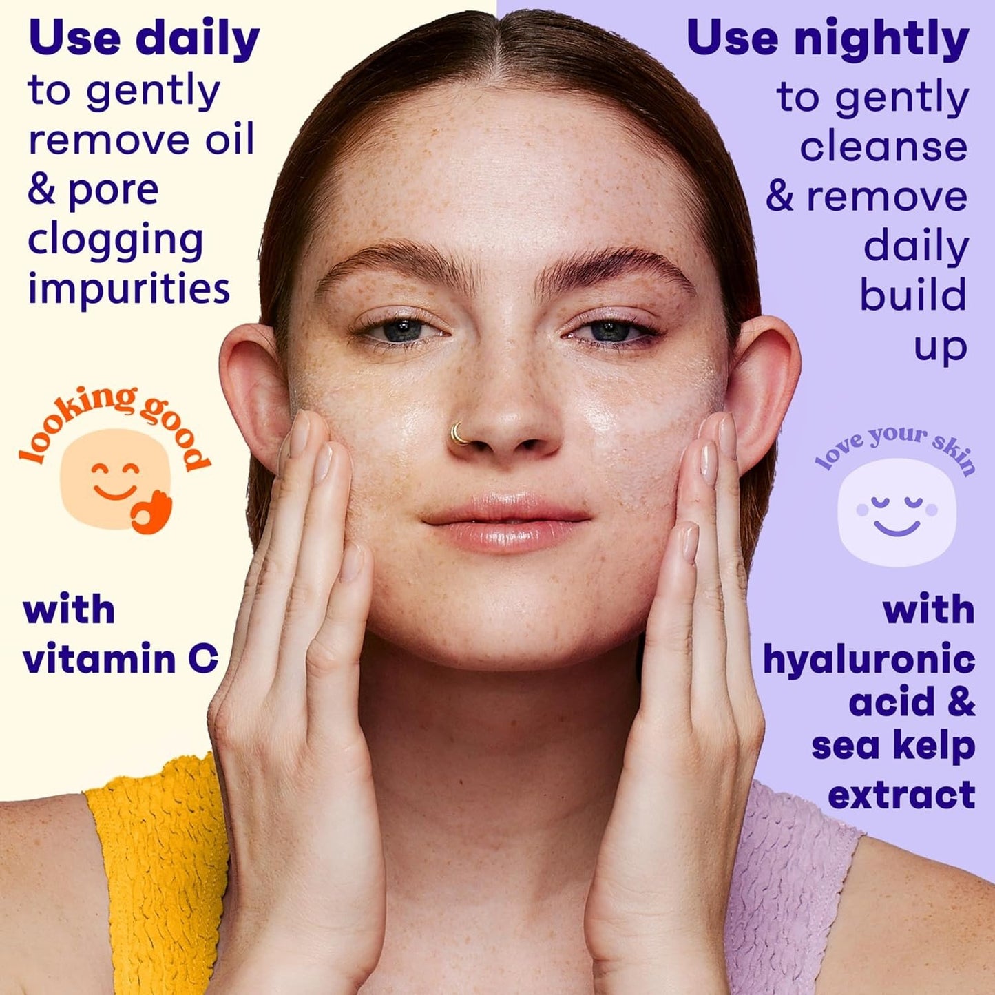 Clean & Cleasr Oil-Free Facial Cleansers with Citrus Scent Morning & Night