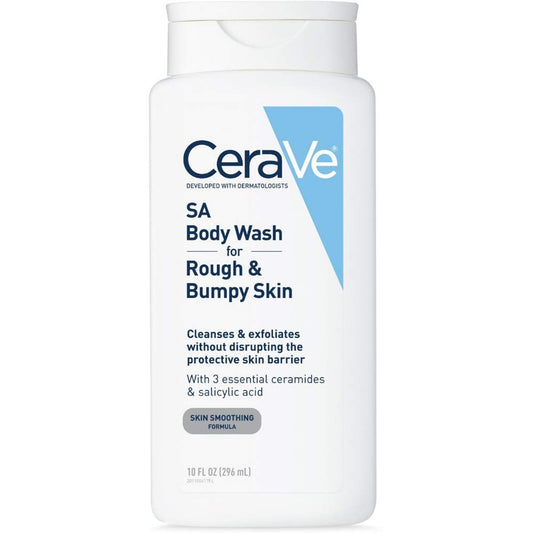 CERAVE SA Body Wash for Rough & Bumpy Skin 10 Fl oz Cleanses & Exfoliates